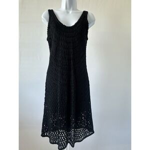 etoile Sexy Black Soutache Knit Bodycon Dress, Sz: M (b1)